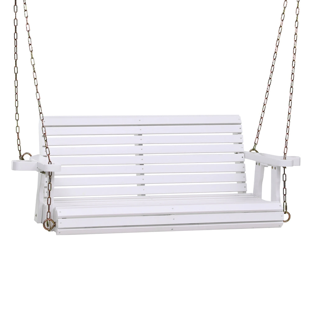 Esme (2 Seater) Garden Bench Swing - White - Homecoze
