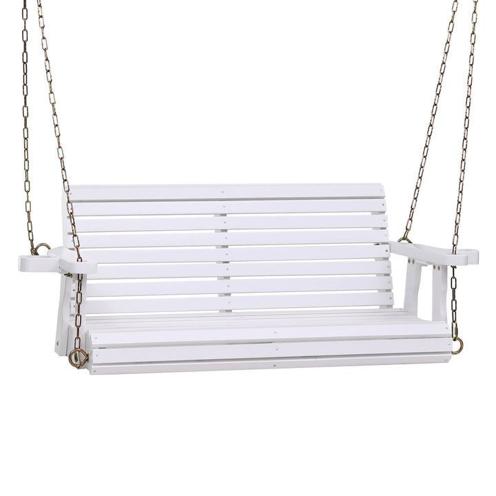 Esme (2 Seater) Garden Bench Swing - White - Homecoze