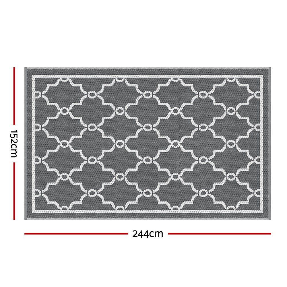 Slate Reversible Outdoor Rug (152 x 244cm) - Homecoze