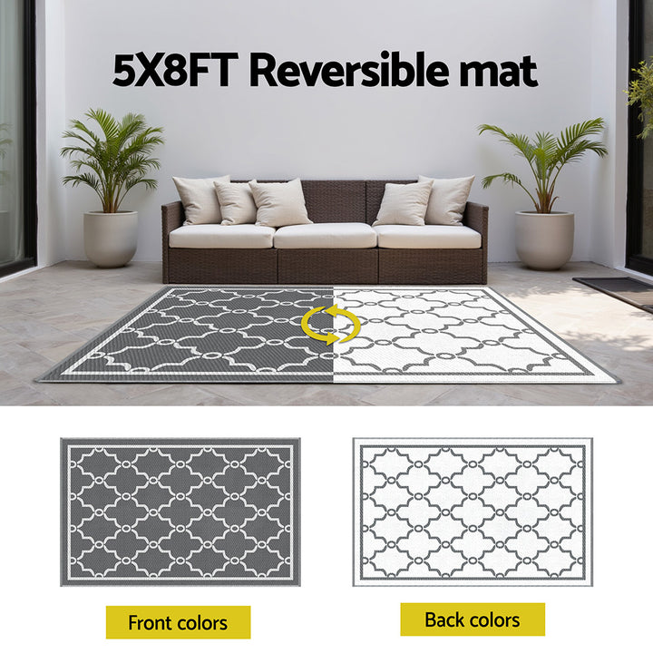 Slate Reversible Outdoor Rug (152 x 244cm)