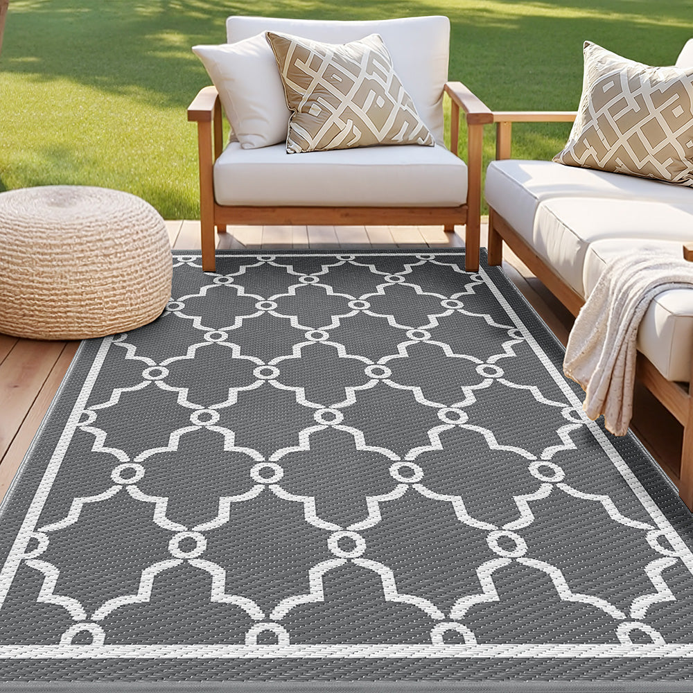 Slate Reversible Outdoor Rug (152 x 244cm) - Homecoze