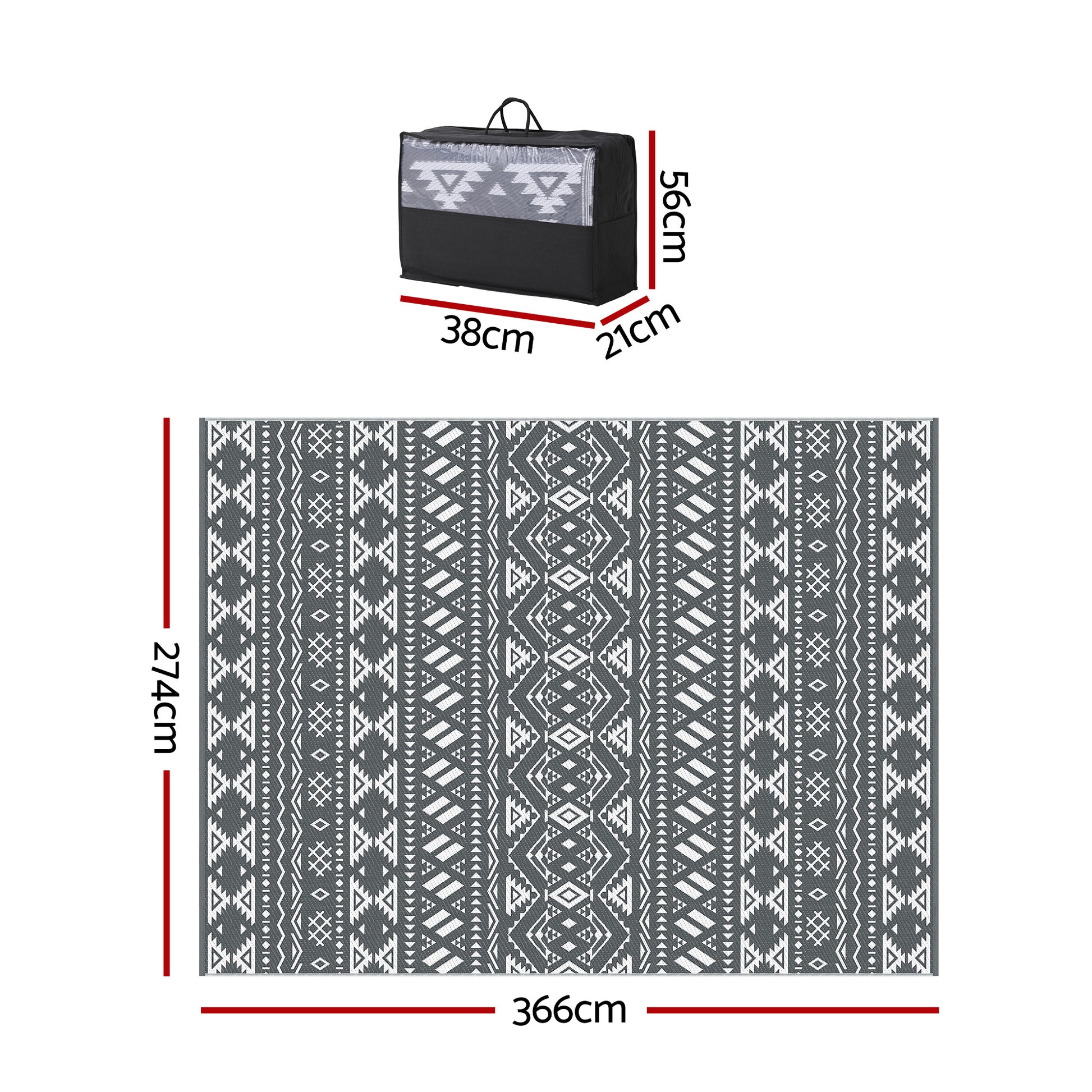 Kimberley XL Reversible Outdoor Rug (274 x 366cm) - Homecoze