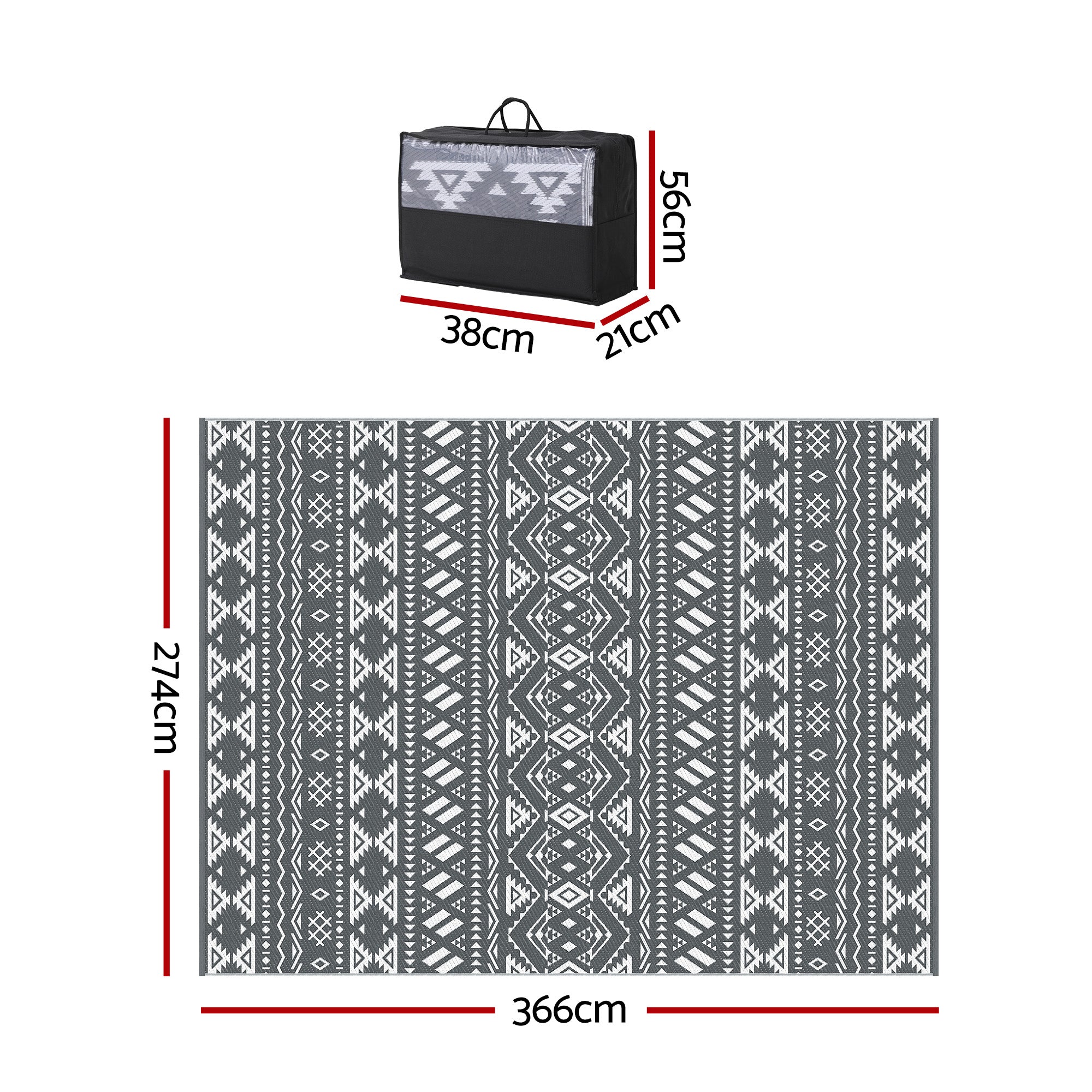 Kimberley XL Reversible Outdoor Rug (274 x 366cm) - Homecoze