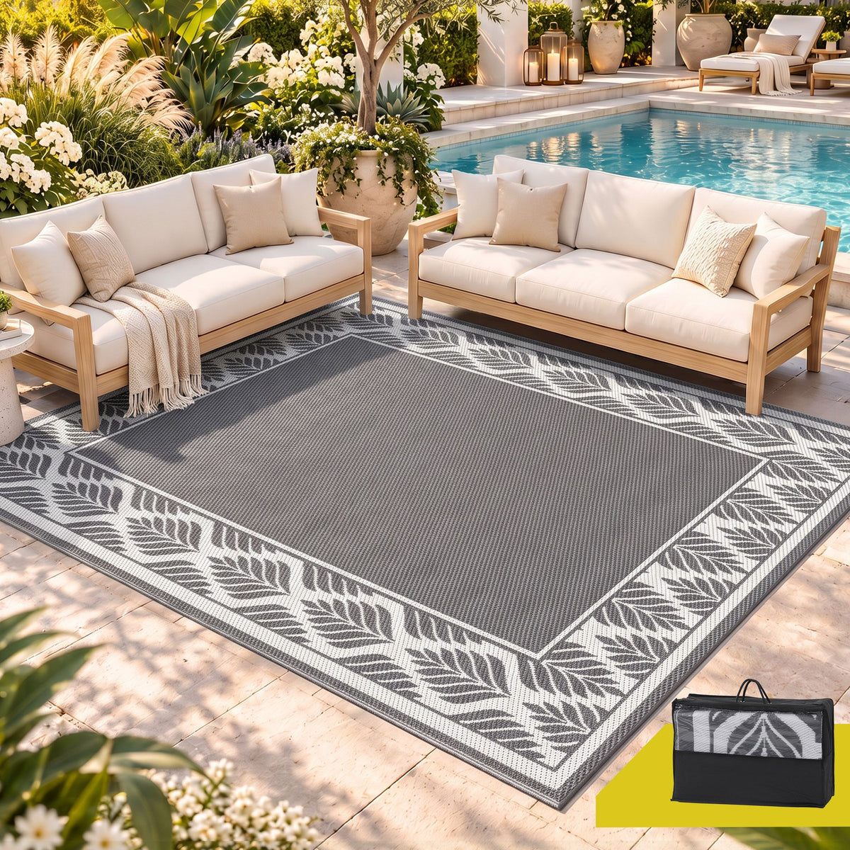 Daintree XL Reversible Outdoor Rug (274 x 366cm)