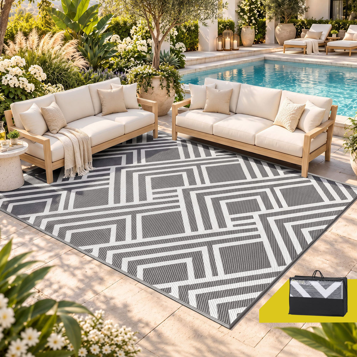 Avalon XL Reversible Outdoor Rug (274 x 366cm)