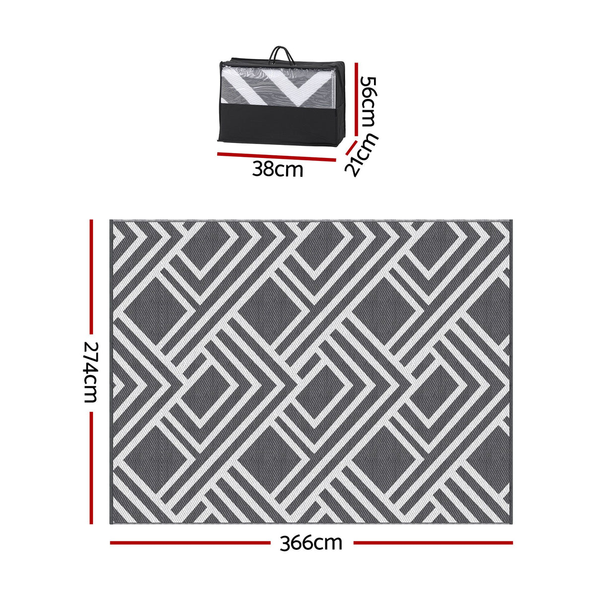 Avalon XL Reversible Outdoor Rug (274 x 366cm)