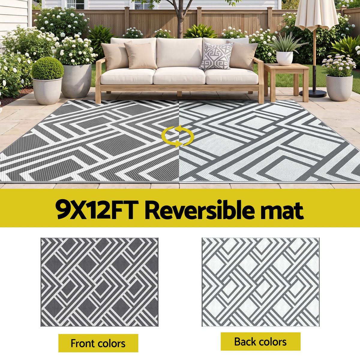 Avalon XL Reversible Outdoor Rug (274 x 366cm)