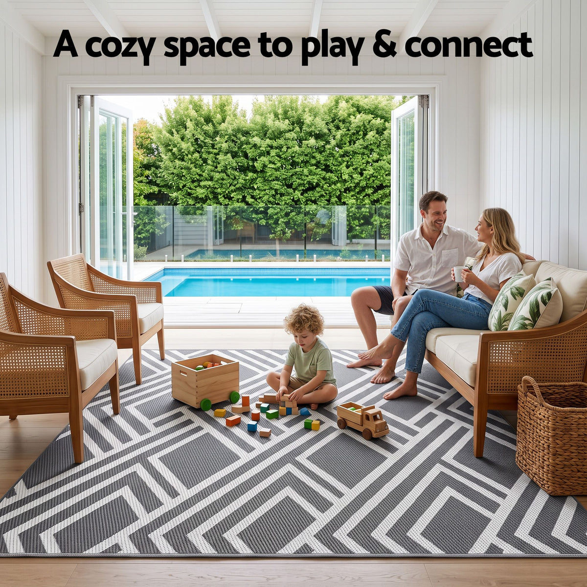 Avalon XL Reversible Outdoor Rug (274 x 366cm)