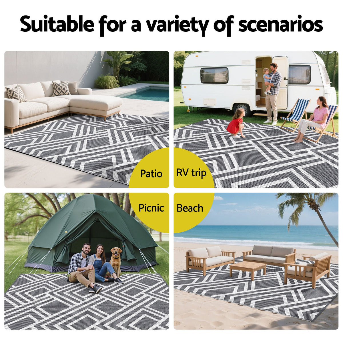 Avalon XL Reversible Outdoor Rug (274 x 366cm)