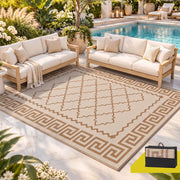 Roma XL Reversible Outdoor Rug (274 x 366cm) - Khaki