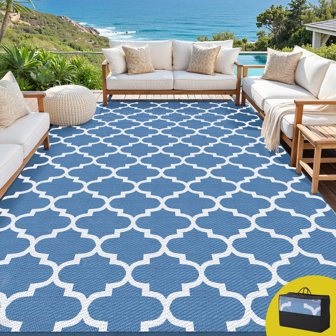 Azure XL Reversible Outdoor Rug (274 x 366cm)