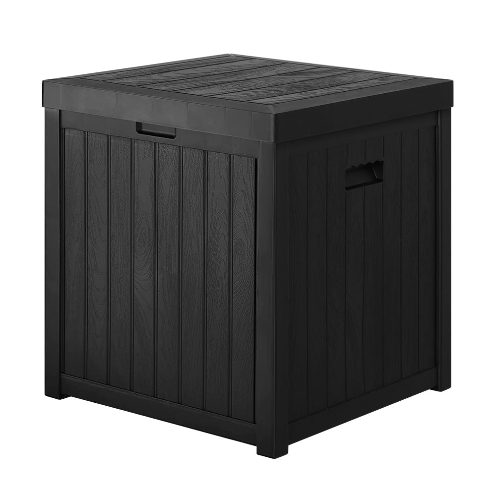 195L Outdoor Polypropylene Garden Storage Box - Black - Homecoze