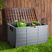 290L Polypropylene Outdoor Storage Box - Brown - Homecoze
