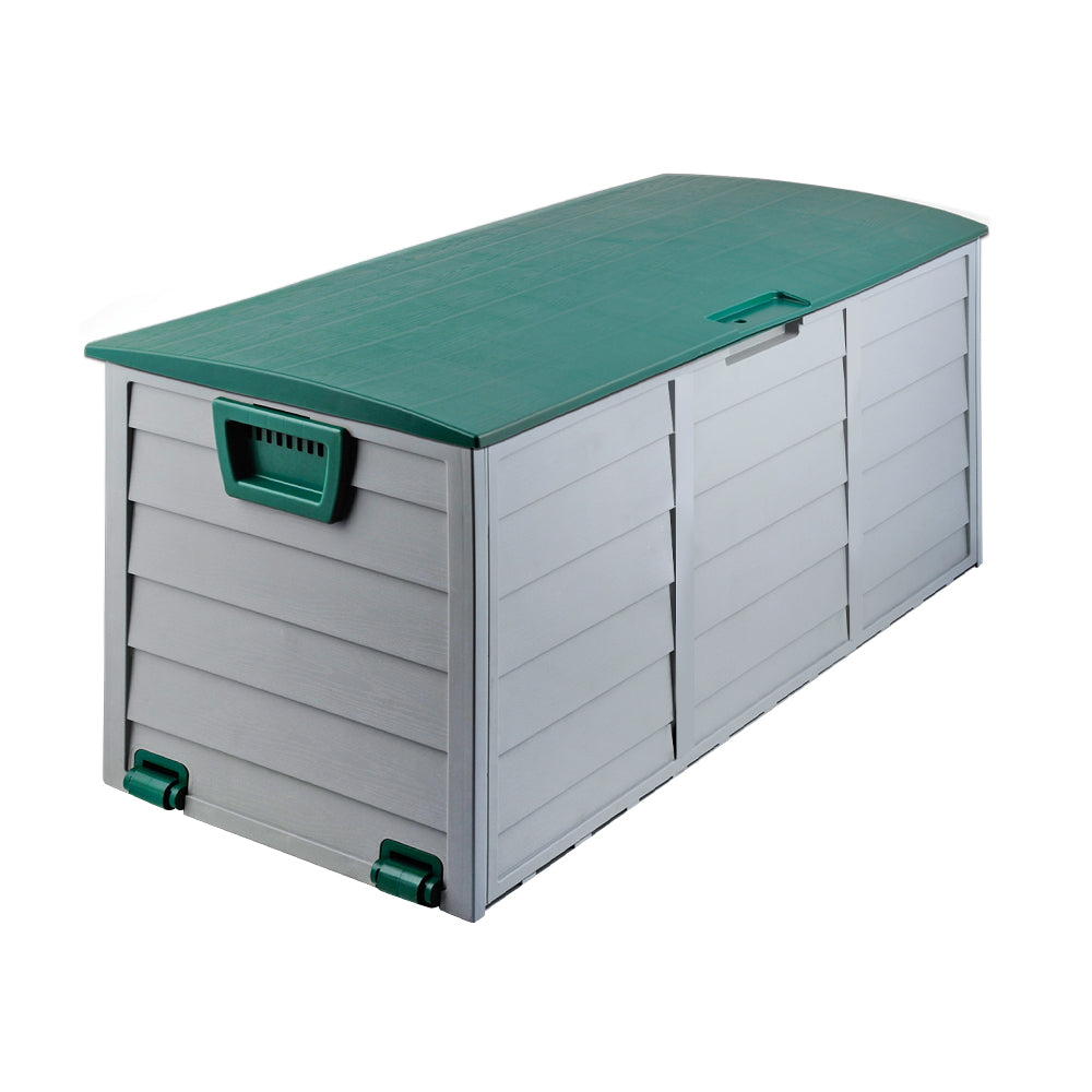 290L Polypropylene Outdoor Storage Box - Green - Homecoze