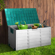 290L Polypropylene Outdoor Storage Box - Green - Homecoze