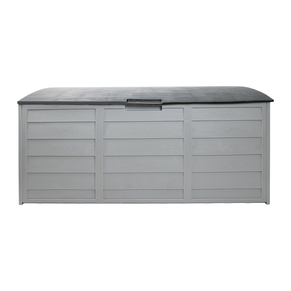 290L Polypropylene Outdoor Storage Box - Grey - Homecoze