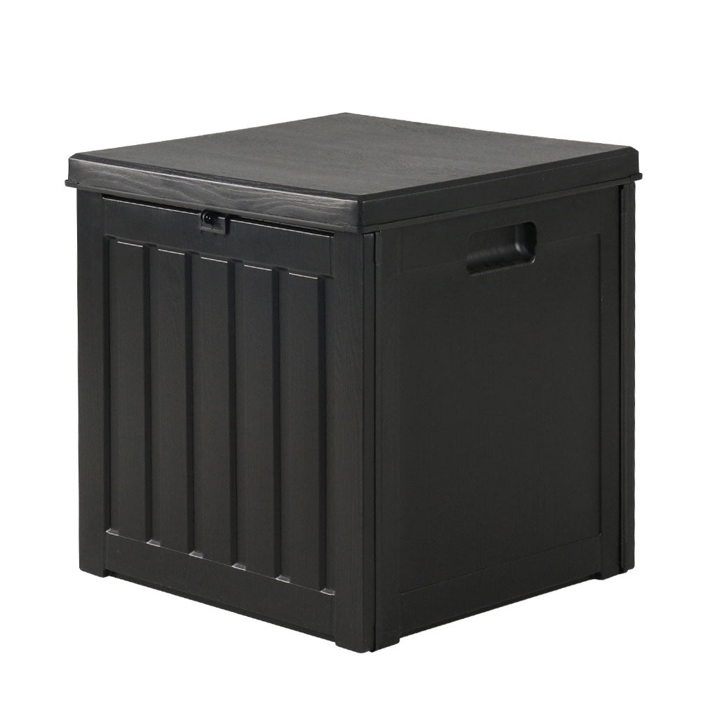 80L Outdoor Polypropylene Garden Storage Box - Black - Homecoze