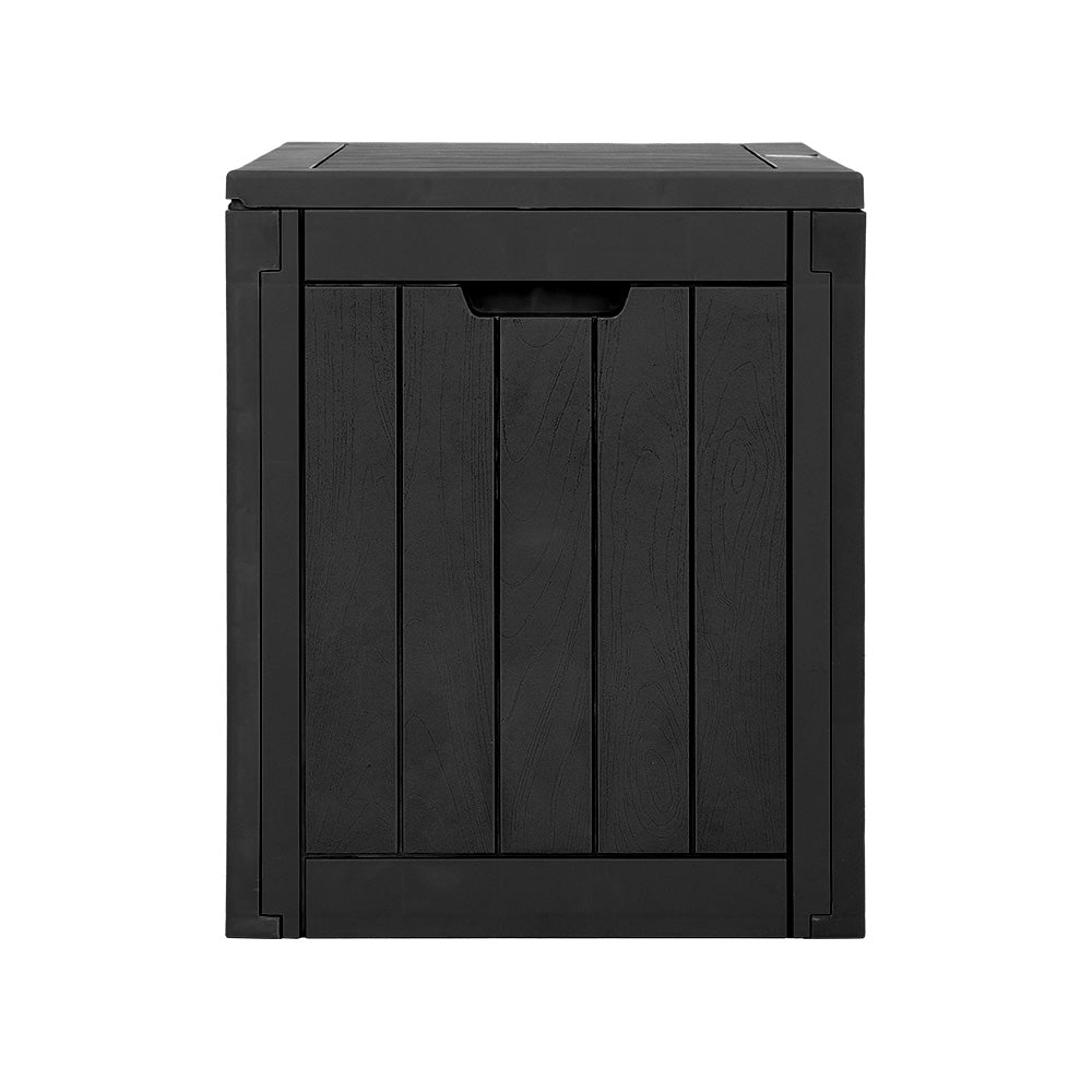 118L Outdoor Polypropylene Storage Box - Black - Homecoze
