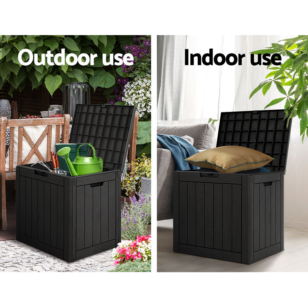 118L Outdoor Polypropylene Storage Box - Black - Homecoze