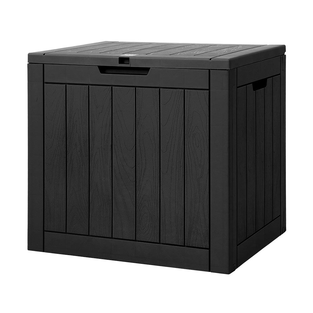 118L Outdoor Polypropylene Storage Box - Black - Homecoze