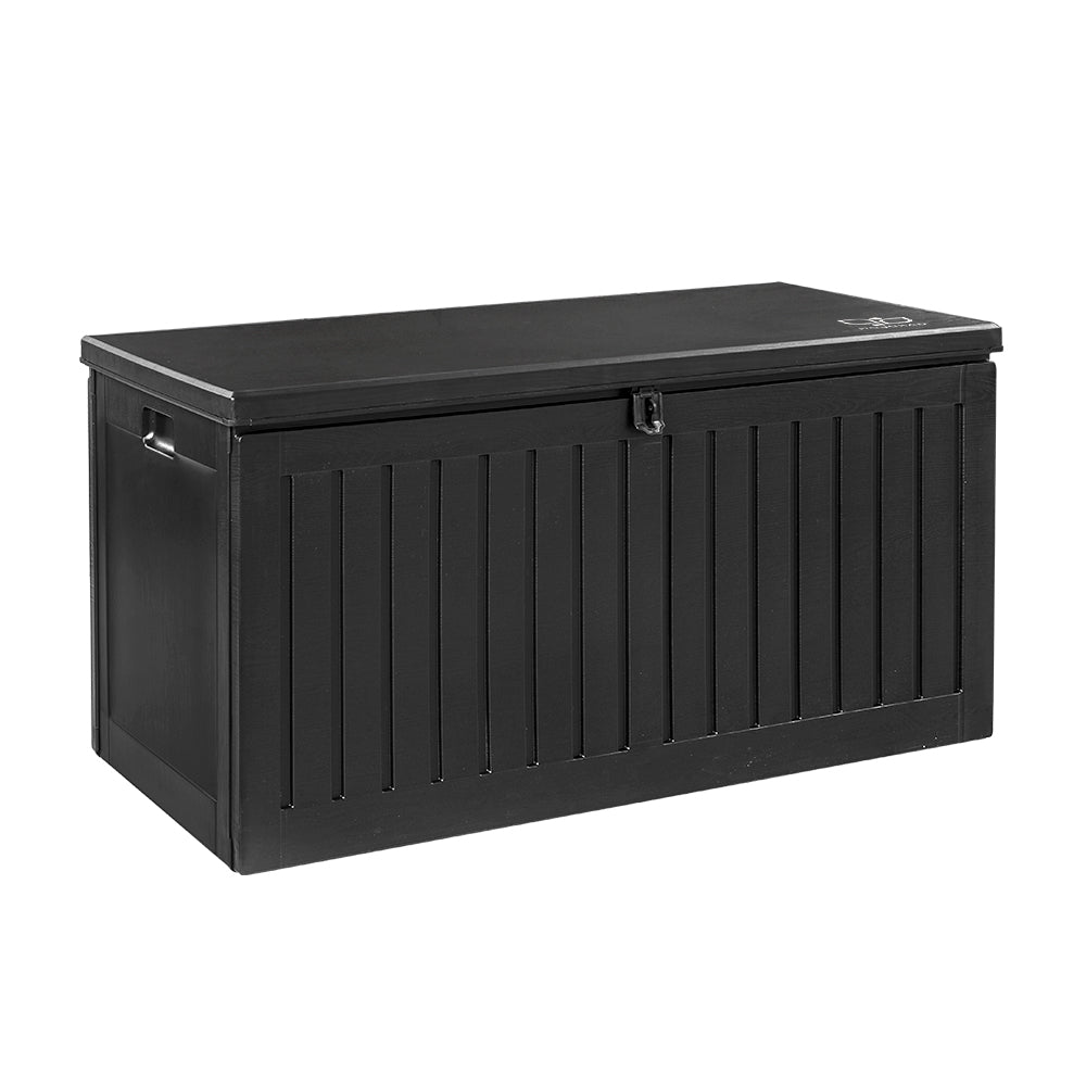 270L Polypropylene Outdoor Storage Box - Black - Homecoze