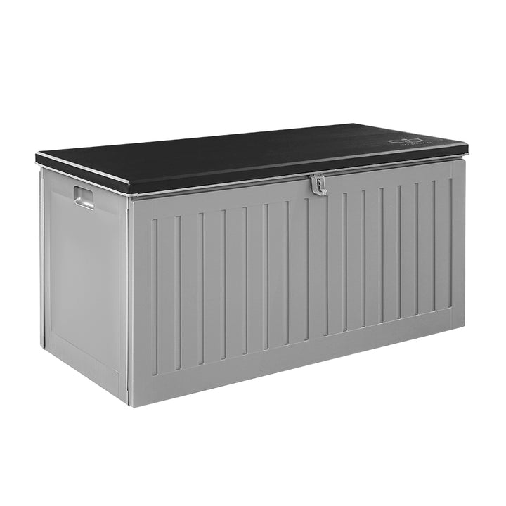 270L Polypropylene Outdoor Storage Box - Grey - Homecoze