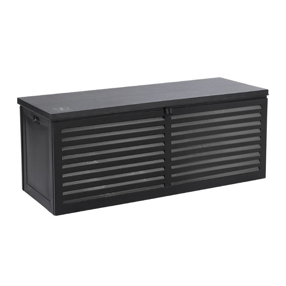 390L Polypropylene Outdoor Storage Box - Black - Homecoze