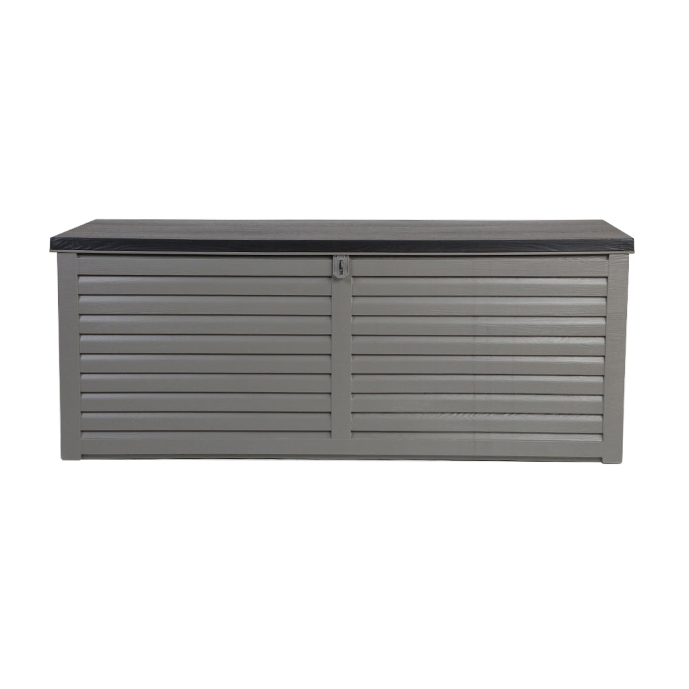 390L Polypropylene Outdoor Storage Box - Grey - Homecoze