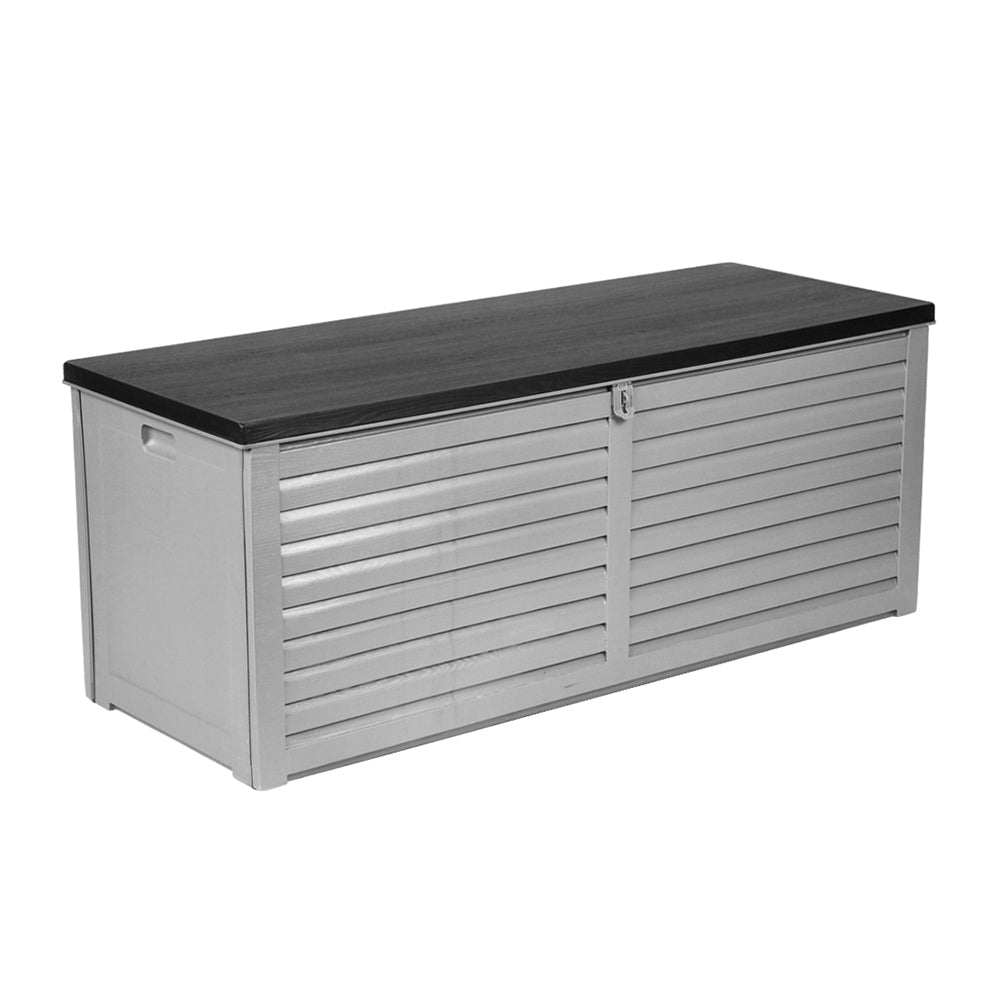 390L Polypropylene Outdoor Storage Box - Grey - Homecoze