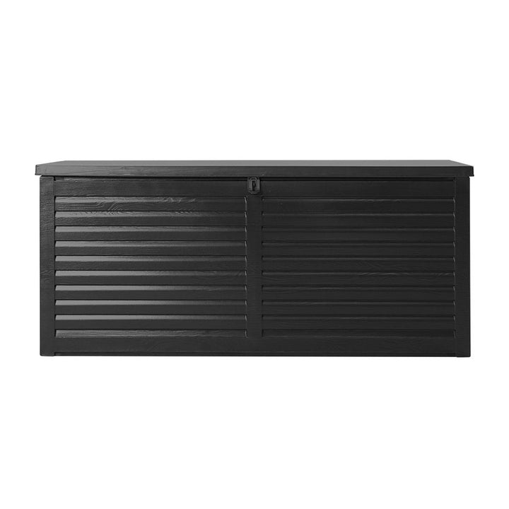 490L Polypropylene Outdoor Storage Box - Black - Homecoze