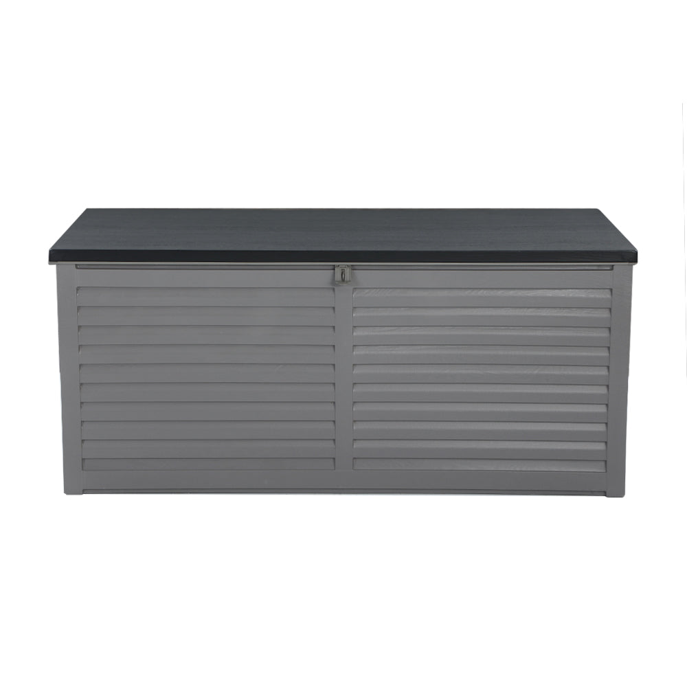 490L Polypropylene Outdoor Storage Box - Grey - Homecoze