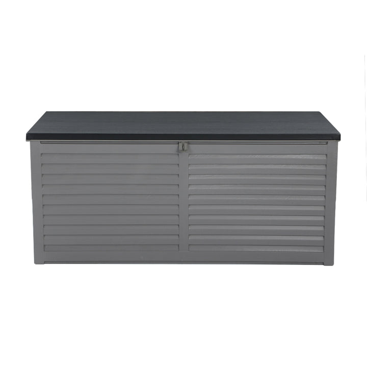 490L Polypropylene Outdoor Storage Box - Grey - Homecoze
