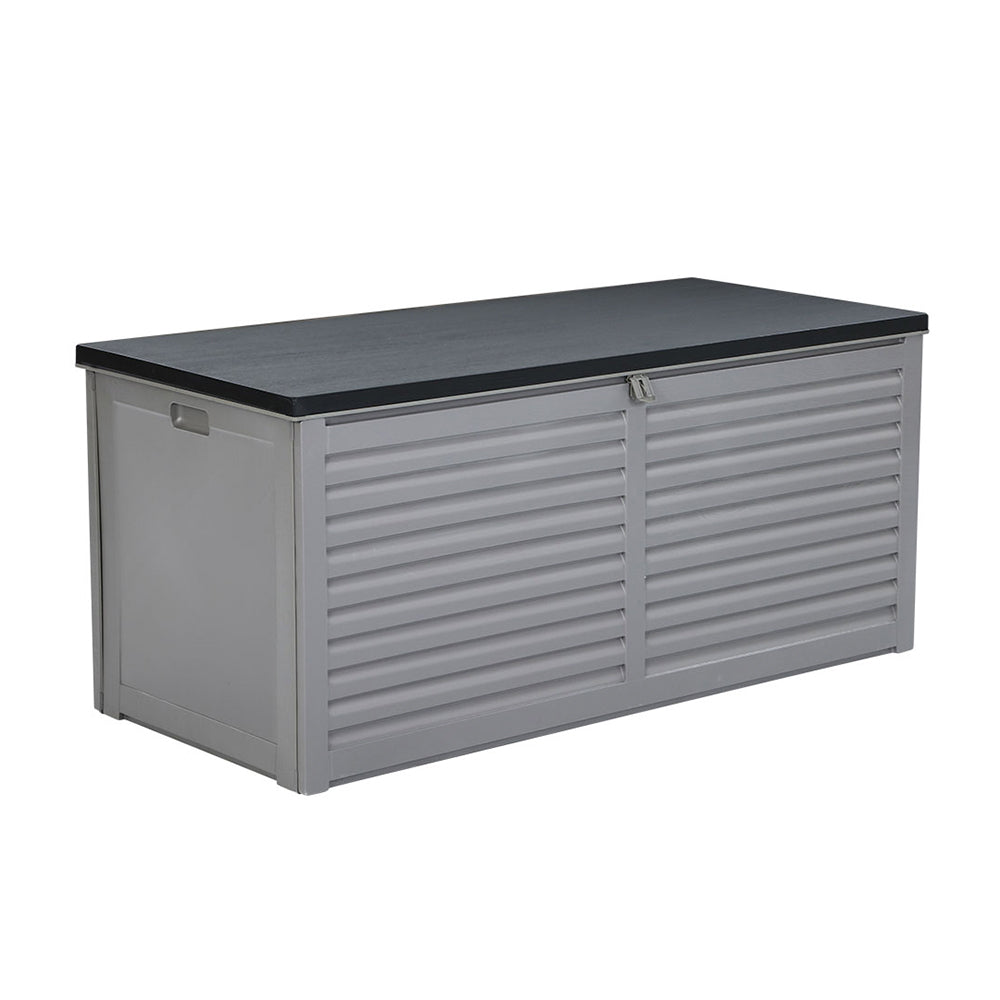 490L Polypropylene Outdoor Storage Box - Grey - Homecoze