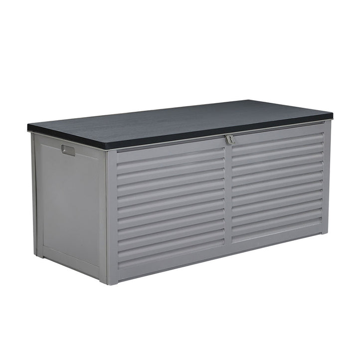 490L Polypropylene Outdoor Storage Box - Grey - Homecoze