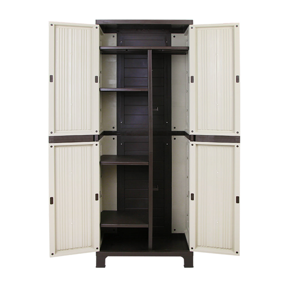 Outdoor Storage Cabinet Lockable Garage Shed Cupboard 173cm - Homecoze