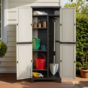 Outdoor Storage Cabinet Lockable Garage Shed Cupboard 173cm - Homecoze