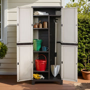 Outdoor Storage Cabinet Lockable Garage Shed Cupboard 173cm - Homecoze