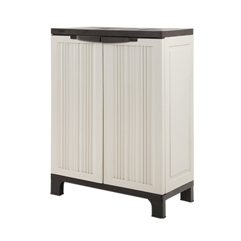 Outdoor Half Size Storage Cabinet Lockable Garage Shed Cupboard 92cm - Homecoze