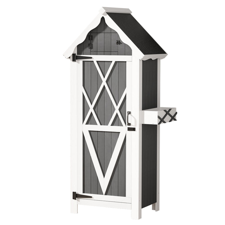 Outdoor Garden Storage Shed Wooden Cabinet Box