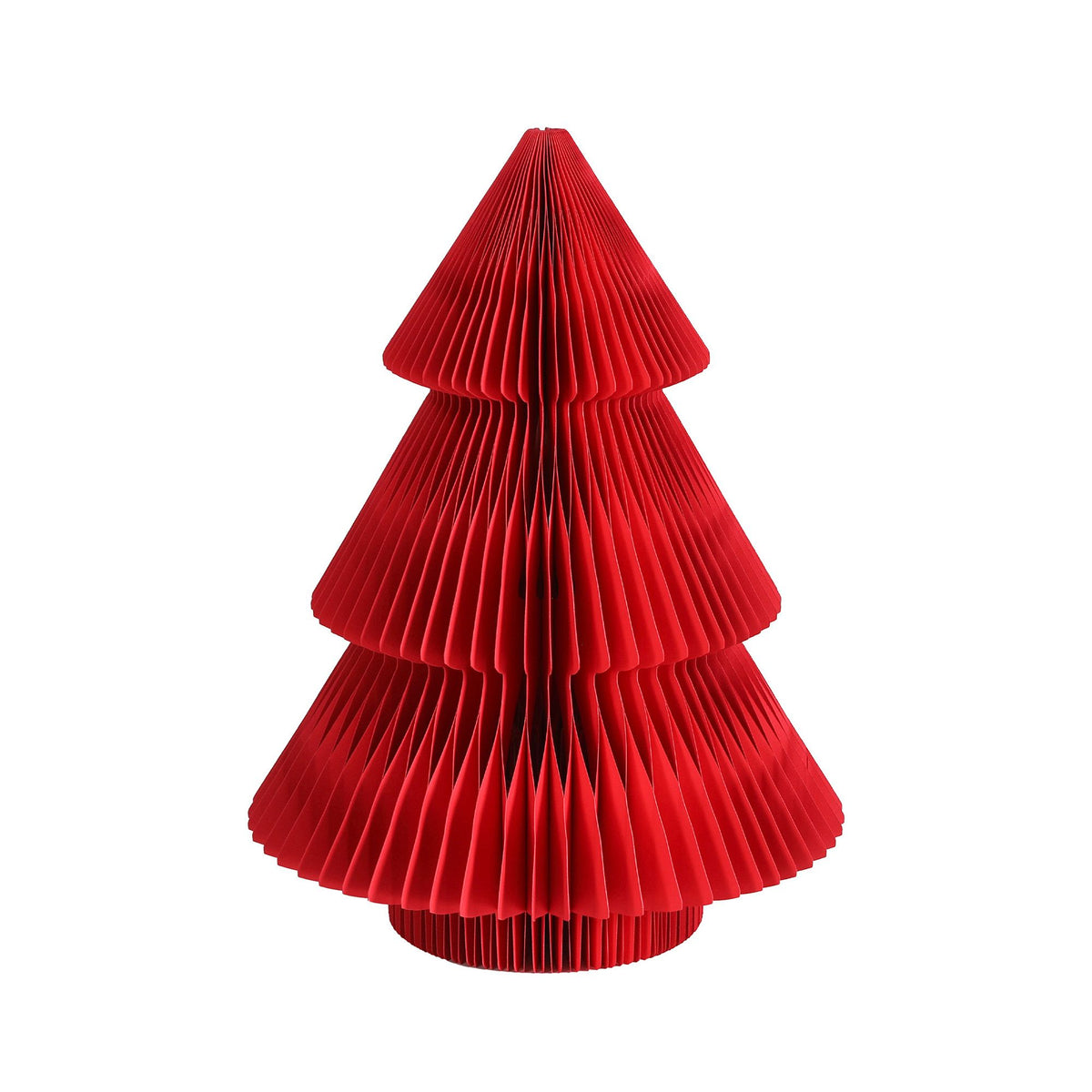 Jingle Jollys Paper Christmas Tree 47CM w/ Star Topper Xmas Decoration Tabletop Red DIY Ornament Set - Homecoze