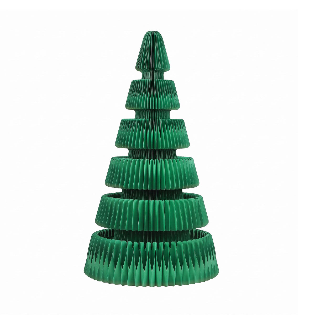 Jingle Jollys Paper Christmas Tree 111CM w/ Star Topper LEDs Xmas Decorations Kit Home Office Green - Homecoze