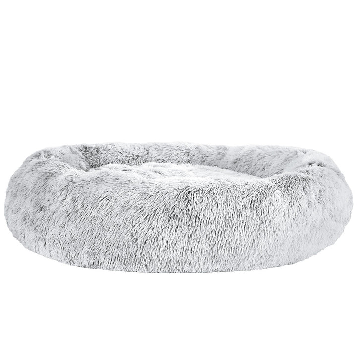 Extra Large Plush Pet Bed 110cm - Light Charcoal