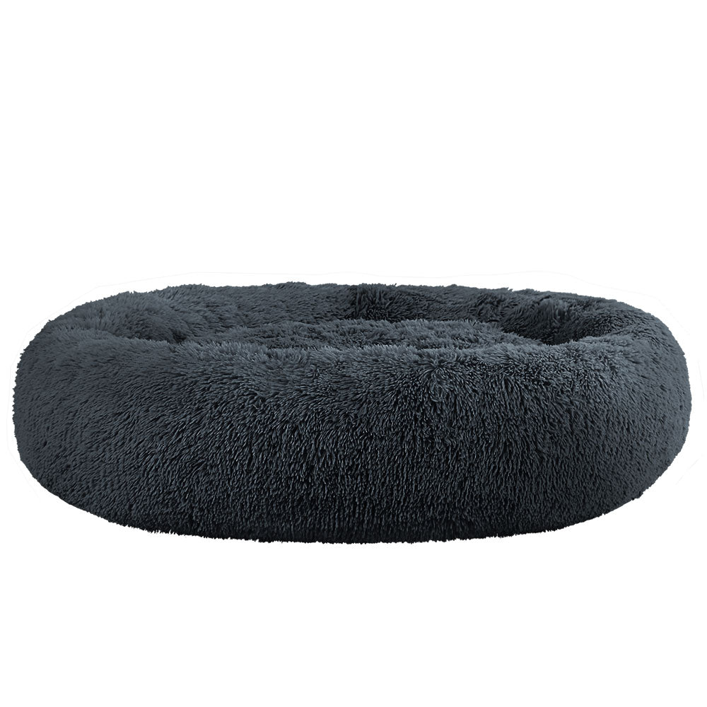 Extra Large Plush Pet Bed 110cm - Dark Grey - Homecoze