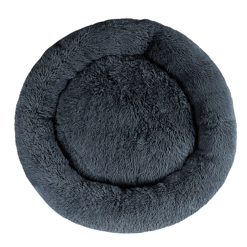 Extra Large Plush Pet Bed 110cm - Dark Grey - Homecoze