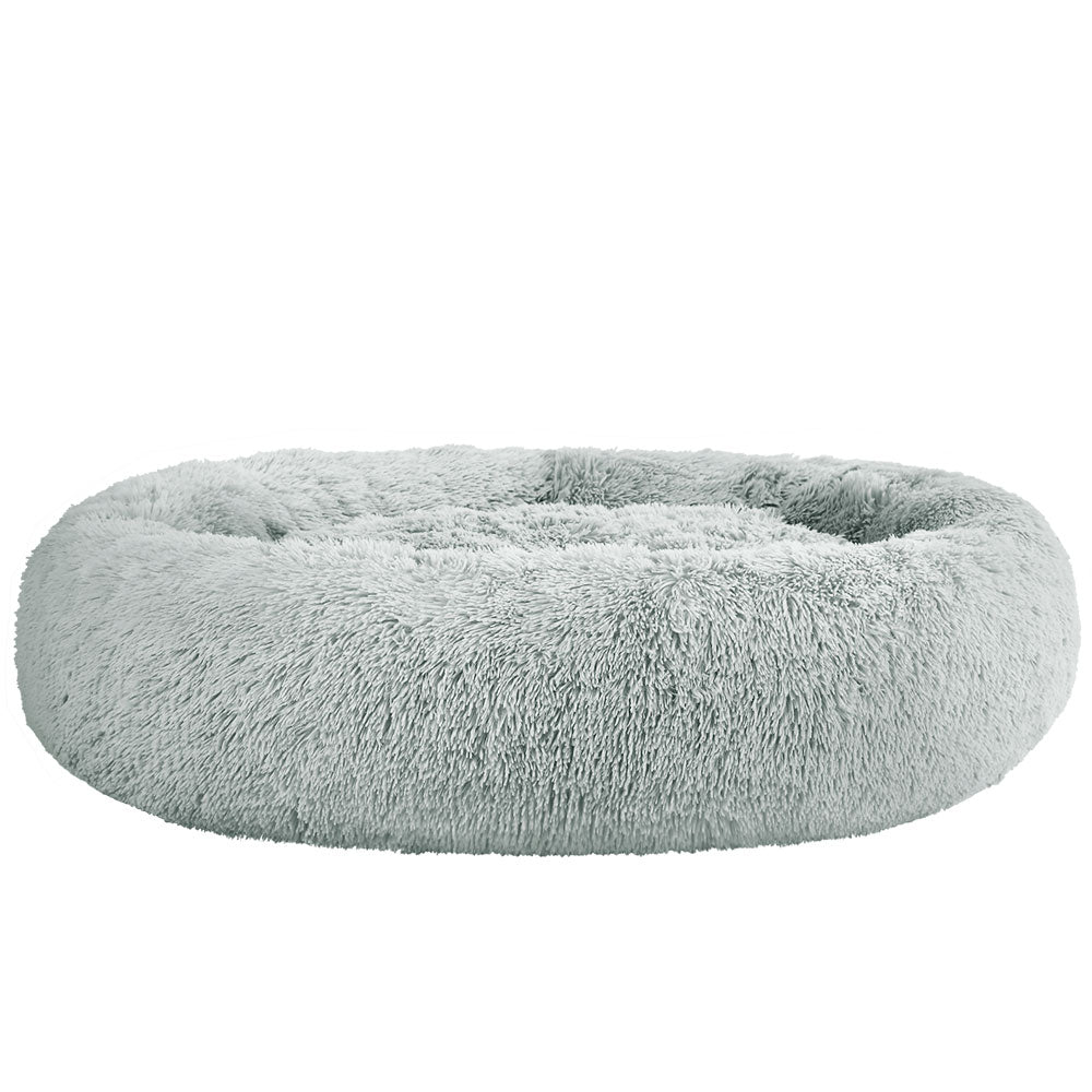 Extra Large Plush Pet Bed 110cm - Light Grey