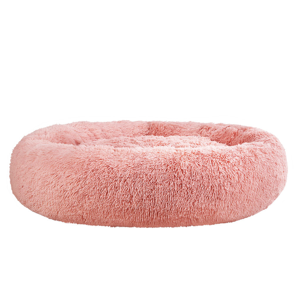 Extra Large Plush Pet Bed 110cm - Pink - Homecoze