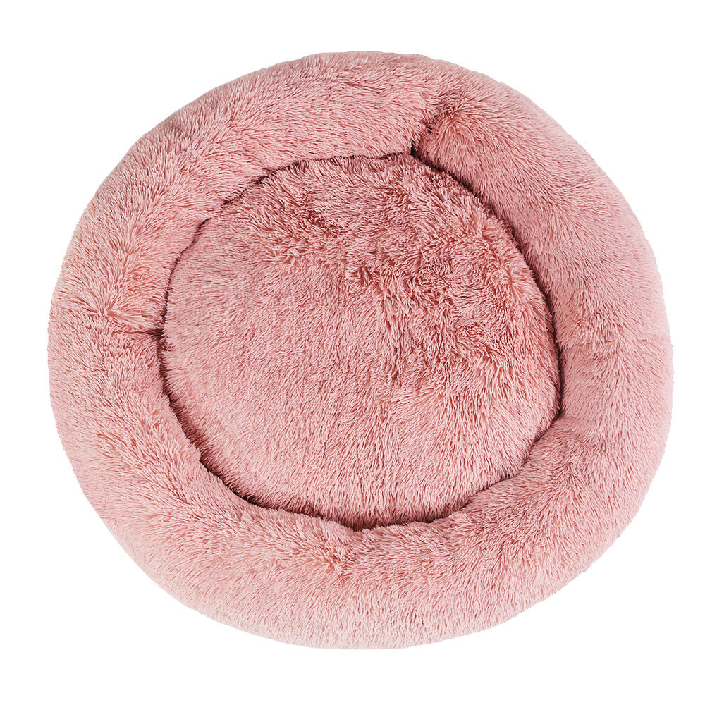 Extra Large Plush Pet Bed 110cm - Pink - Homecoze