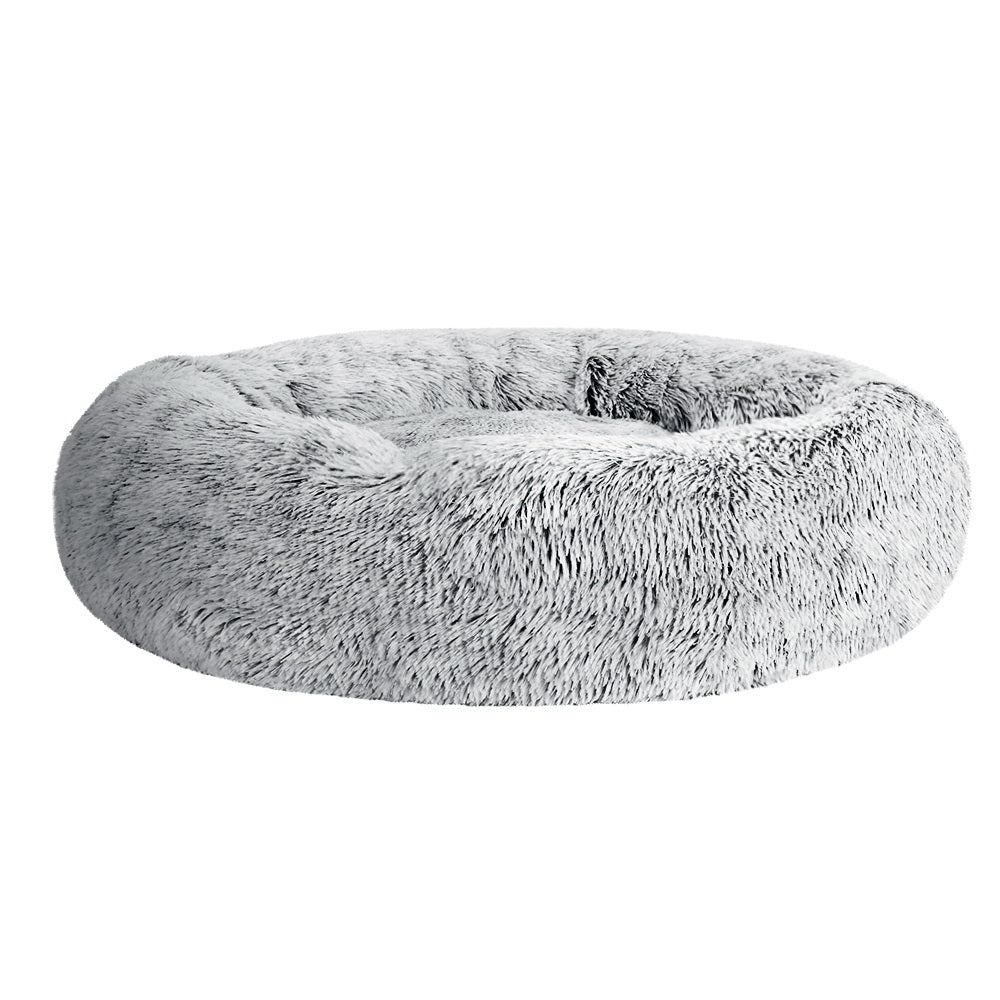 Large Plush Pet Bed 90cm - Light Charcoal - Homecoze