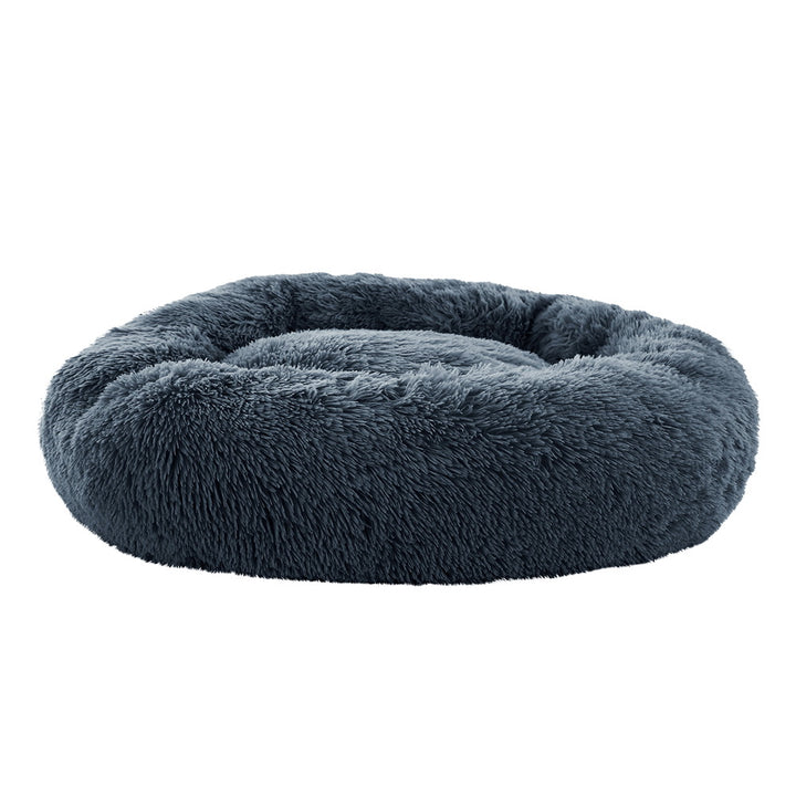 Large Plush Pet Bed 90cm - Dark Grey