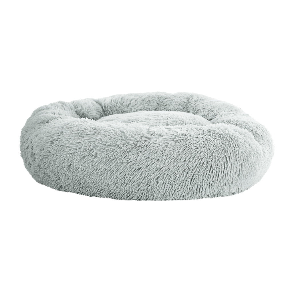 Large Plush Pet Bed 90cm - Light Grey - Homecoze